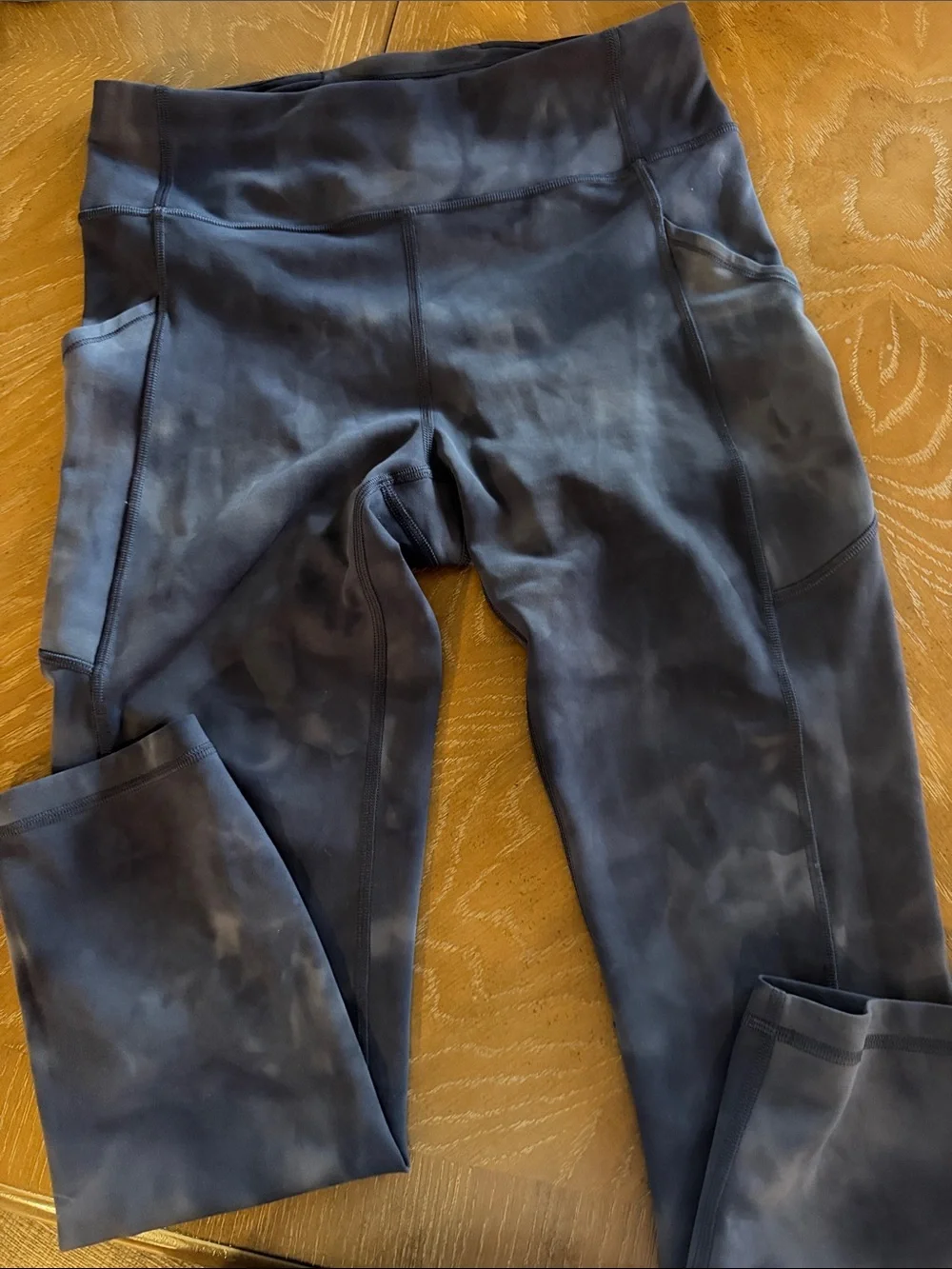 lululemon athletica Navy Tie-Dye Active Leggings